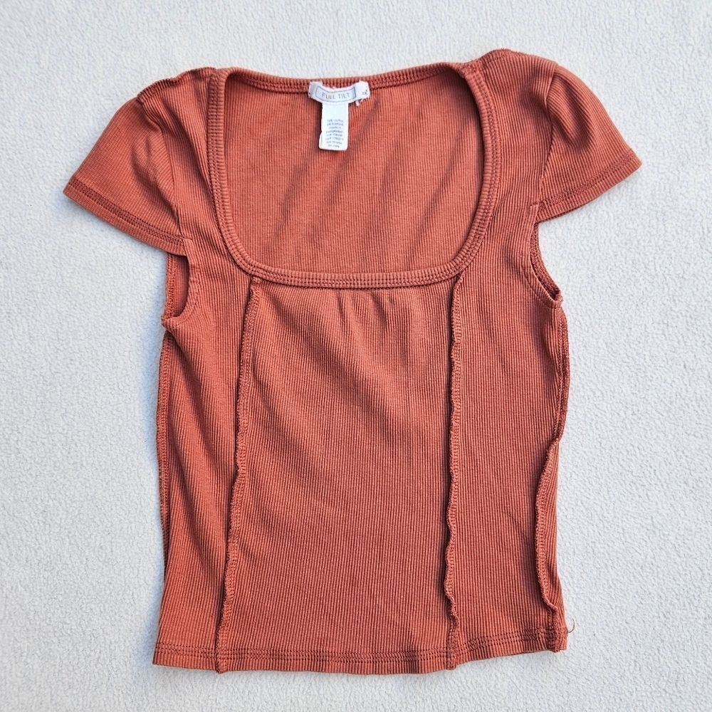 Full Tilt Short Sleeve Rust Top Size XS